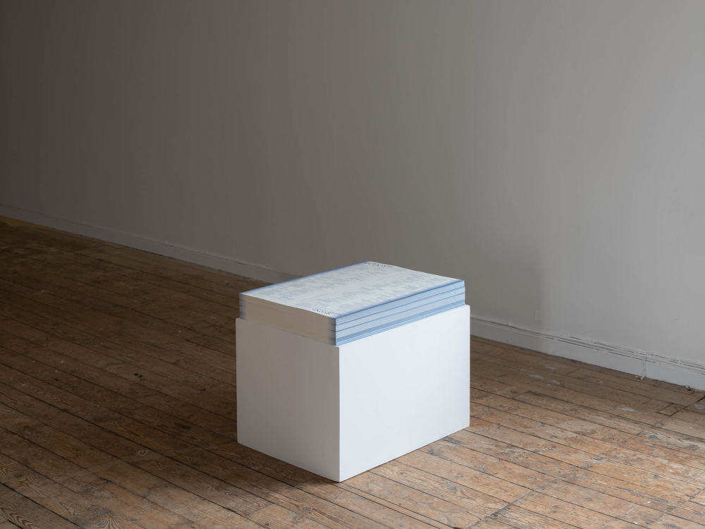  "Second Sleep", a text for three voices, A2 poster, offset print