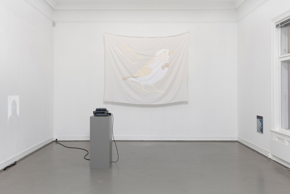 "Sleepsinging", a textile work made from used bed linen during a series of sleepless nights.